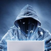 hacker using computer