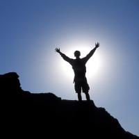 Reaching a goal—mountain summit