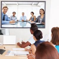 Remote workers in a video conference