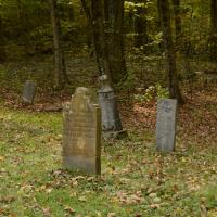 Tombstones in a graveyard