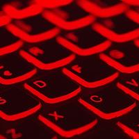 Red lit-up keyboard