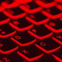 Red lit-up keyboard