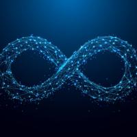 Infinity symbol made with code