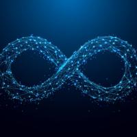 Infinity symbol made with code