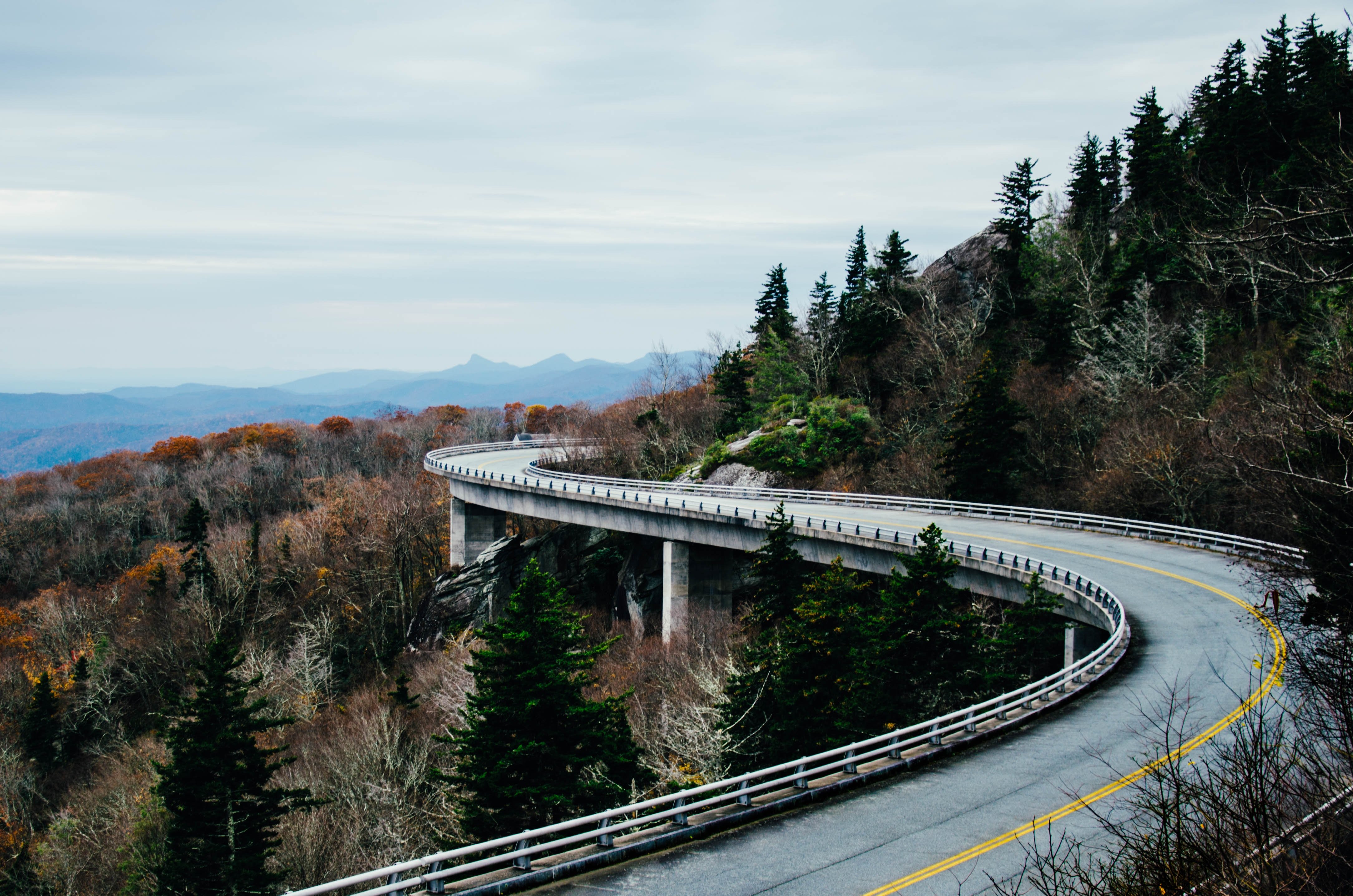 Road winding through the mountains