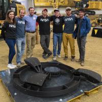 A 3D-printed dome structure that won first place in Phase 2: Level 3 of NASA’s 3D-Printed Habitat Challenge. Photo by NASA/Joel Kowsky