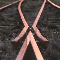 Third rail of a train track