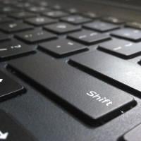 Shift key on a computer keyboard