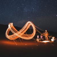 Infinity sign made with a sparkler