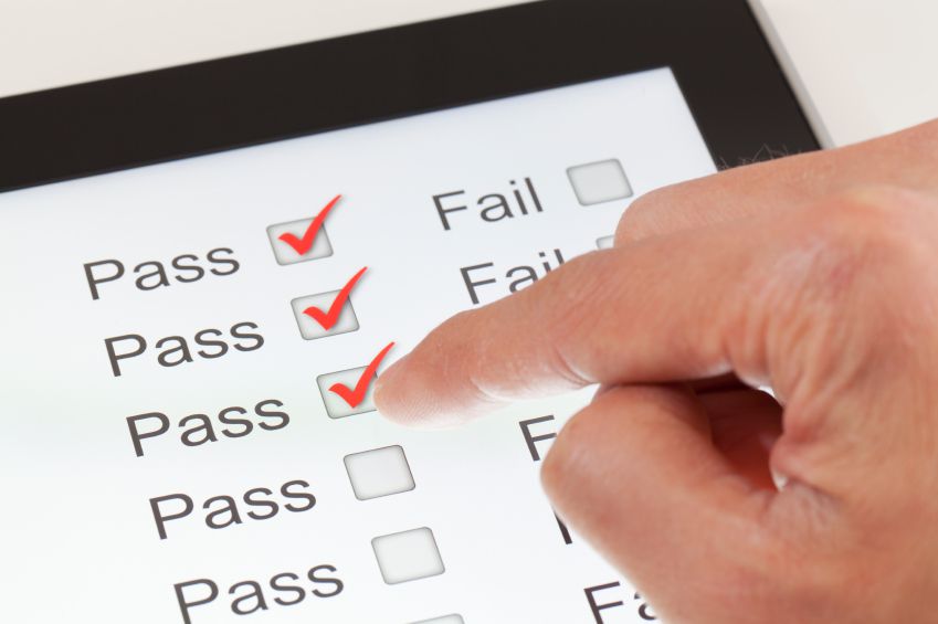 Test management tool showing tests passing