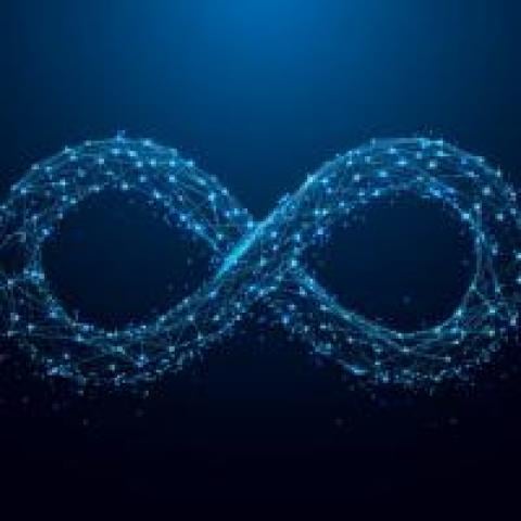 Infinity symbol made with code