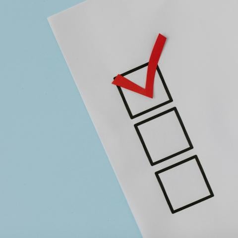 one checked box in a list of three boxes