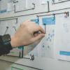 Person planning a project using an agile framework