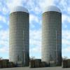 Two grain silos