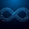 Infinity symbol made with code
