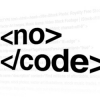 "No code" typed inside brackets