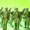 Green plastic army soldier figures