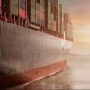 A ship with organized containers on deck